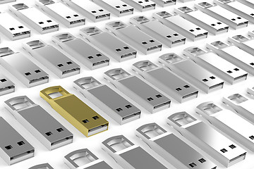 Image showing Group of usb sticks