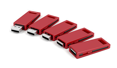 Image showing Slide usb flash drives