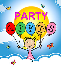 Image showing Party Gifts Represent Fun Package And Giftbox