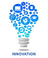 Image showing Innovation Lightbulb Shows Creativity Breakthrough And Ideas