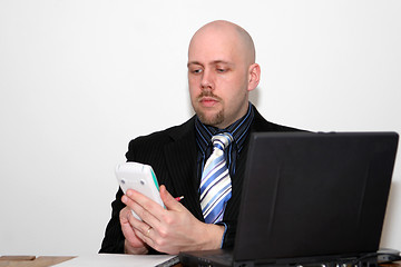 Image showing businessman-calculating