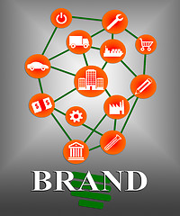 Image showing Brand Icons Indicates Company Identity And Branded