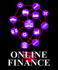 Image showing Online Finance Represents Internet Loans And Investment