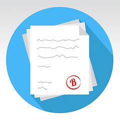 Image showing Test Score B Shows Exam Grade And Mark