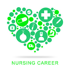 Image showing Nursing Career Shows Job Search For Carers