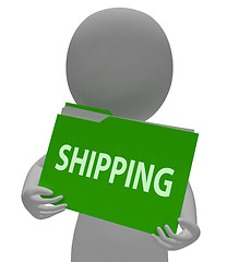 Image showing Shipping Folder Indicates Sending Freight 3d Rendering