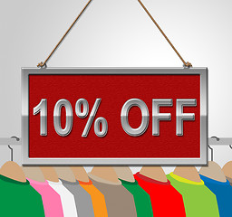 Image showing Ten Percent Off Represents 10% Clearance And Offers