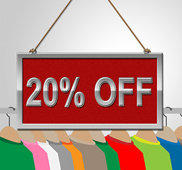 Image showing Twenty Percent Off Means Offers Bargains And Discounts