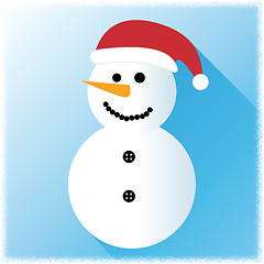 Image showing Snowman Icon Represents Merry Xmas Festive Celebration