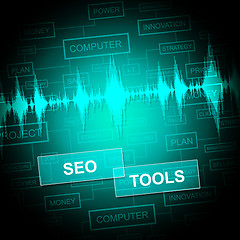 Image showing Seo Tools Represents Search Engine Optimization Software