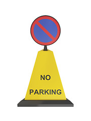 Image showing No parking cone