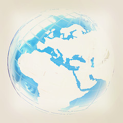 Image showing Earth. 3D illustration. Vintage style.