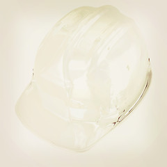 Image showing hard hat. 3D illustration. Vintage style.