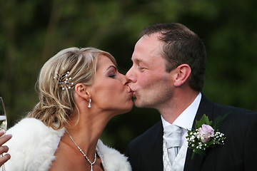 Image showing wedding kiss