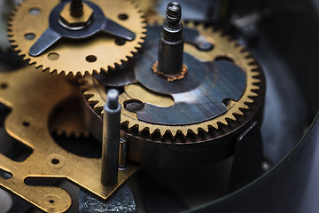 Image showing The macro view of clock mechanism