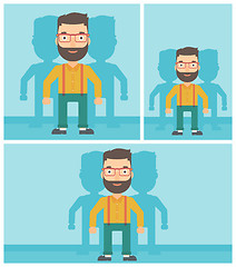 Image showing Man searching for job vector illustration.