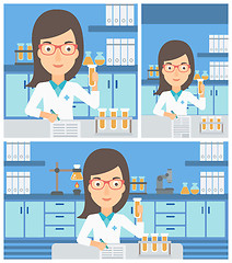 Image showing Laboratory assistant working.