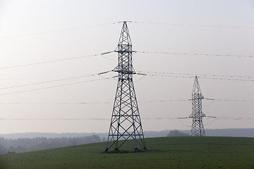 Image showing High-voltage power lines