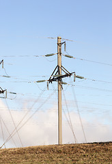 Image showing High-voltage power poles