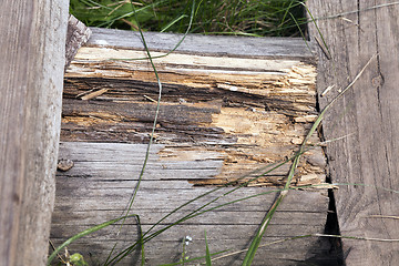 Image showing Old wooden ladder