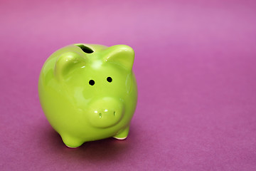 Image showing purple piggy bank