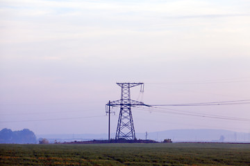 Image showing High-voltage power poles