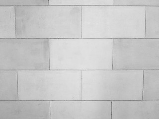 Image showing Yellow brick wall background in black and white