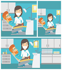 Image showing Patient and doctor at dentist office.