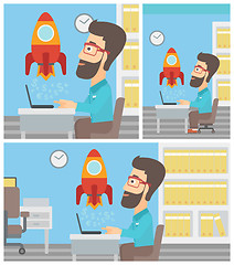 Image showing Successful business start up vector illustration.