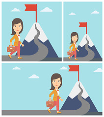 Image showing Leader business woman vector illustration.