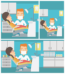 Image showing Patient and doctor at dentist office.