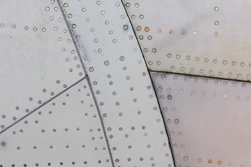 Image showing Piece of aircraft grunge metal background