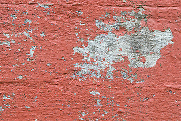 Image showing Old red wall