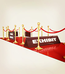 Image showing Exhibition for you success. 3D illustration. Vintage style.