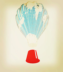 Image showing Hot Air Balloons as the earth with Gondola. 3D illustration. Vin