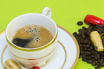 Image showing steaming coffee