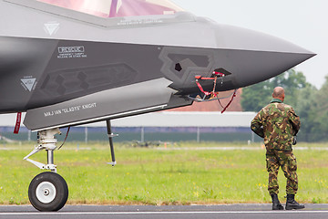 Image showing LEEUWARDEN, NETHERLANDS - JUNE 11, 2016: Close-up of the new F-3