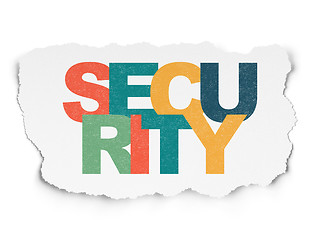 Image showing Privacy concept: Security on Torn Paper background