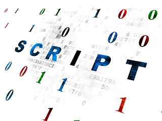 Image showing Programming concept: Script on Digital background