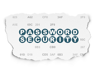 Image showing Safety concept: Password Security on Torn Paper background