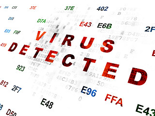 Image showing Security concept: Virus Detected on Digital background