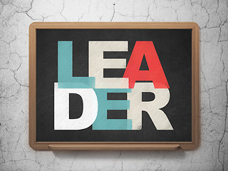 Image showing Business concept: Leader on School board background