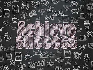 Image showing Business concept: Achieve Success on School board background