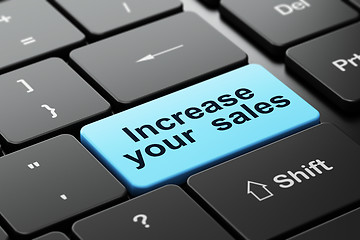 Image showing Finance concept: Increase Your  Sales on computer keyboard background
