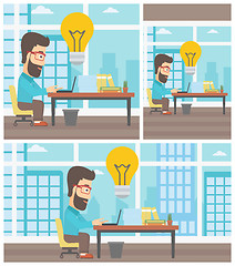 Image showing Successful business idea vector illustration.