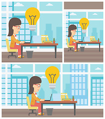 Image showing Successful business idea vector illustration.