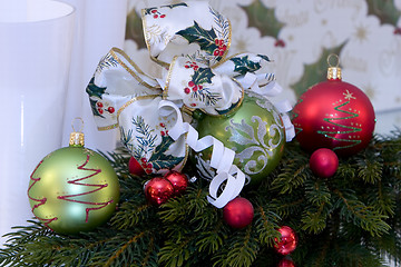 Image showing three christmas balls