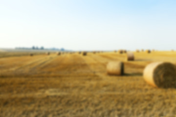 Image showing stack of straw in the field