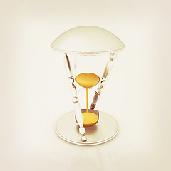 Image showing Transparent hourglass. Sand clock icon 3d illustration. . 3D ill