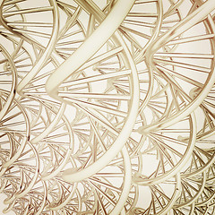 Image showing DNA structure model background. 3D illustration. Vintage style.